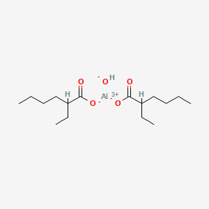 Chemical structure of Bis(2-ethylhexanoato)hydroxyaluminum