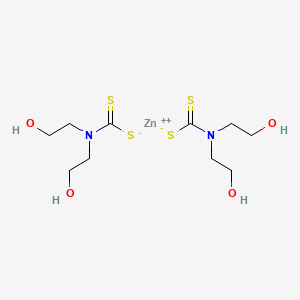 Chemical structure of Bis(2-hydroxyethyl)dithiocarbamic acid zinc(II) salt