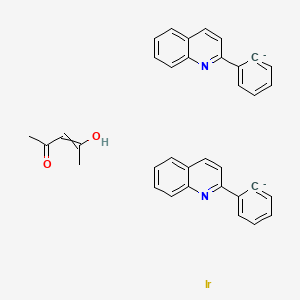 Chemical structure of Bis(2-phenylquinoline-C2,N)(acetylacetonato)iridium(III)