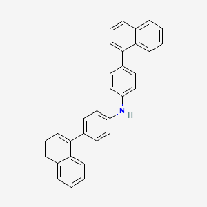 Chemical structure of Bis(4-(1-Naphthyl)phenyl)amine