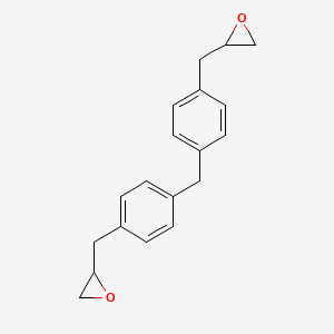 Chemical structure of Bis(4-(oxiran-2-ylmethyl)phenyl)methane