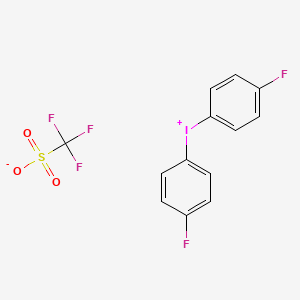 Chemical structure of Bis(4-fluorophenyl)iodonium triflate