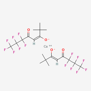 Chemical structure of Bis(6,6,7,7,8,8,8-heptafluoro-2,2-dimethyl-3,5-octanedionate)calcium