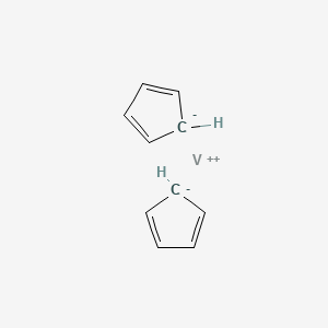 Chemical structure of Bis(cyclopentadienyl)vanadium