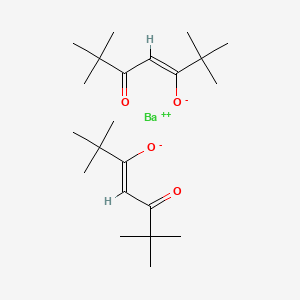 Chemical structure of Bis(dipivaloylmethanato)barium(II)