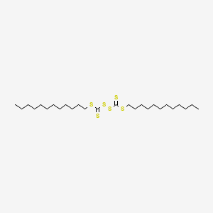 Chemical structure of Bis(dodecylsulfanylthiocarbonyl) disulfide