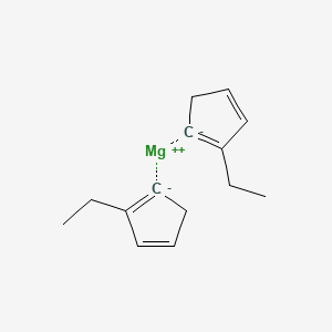 Chemical structure of Bis(ethylcyclopentadienyl)magnesium