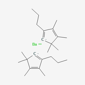 Chemical structure of Bis(n-propyltetramethylcyclopentadienyl)barium
