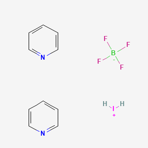 Chemical structure of Bis(pyridine)iodonium tetrafluoroborate