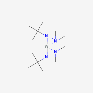 Chemical structure of Bis(tert-butylimino)tungsten;dimethylazanide