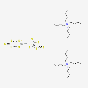 Chemical structure of Bis(tetrabutylammonium) bis(1,3-dithiol-2-thione-4,5-dithiolato)zinc complex