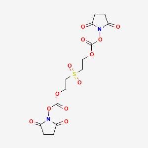 Chemical structure of Bis[2-(N-succinimidyl-oxycarbonyloxy)ethyl] sulfon
