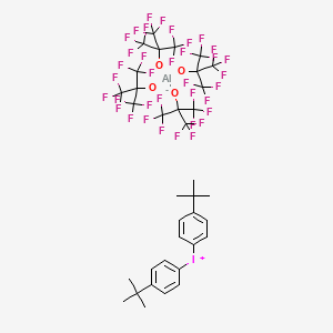 Chemical structure of Bis[4-(tert-butyl)phenyl]iodonium Tetra(nonafluoro-tert-butoxy)aluminate
