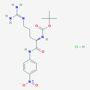 Chemical structure of Boc-Arg-pNa·HCl
