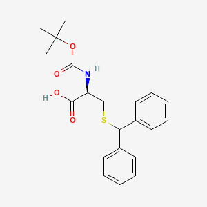 Chemical structure of Boc-Cys(Dpm)-OH