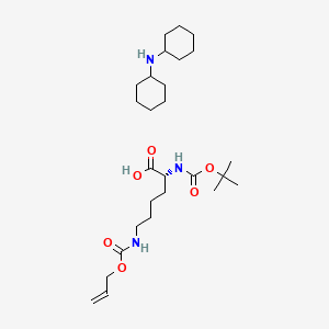 Chemical structure of Boc-D-lys(aloc)-OH dcha