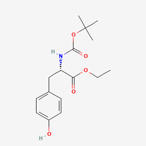 Chemical structure of Boc-L-Tyrosine ethyl ester