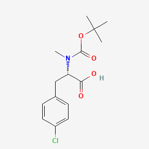 Chemical structure of Boc-N-Me-Phe(4-Cl)-OH