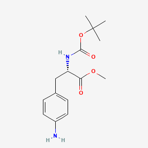 Chemical structure of Boc-Phe(4-NH2)-OMe
