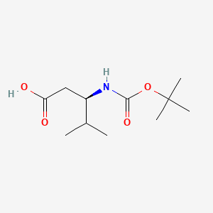 Chemical structure of Boc-β-HoVal-OH