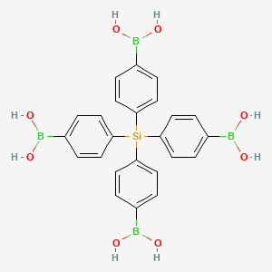 Chemical structure of Tetrakis[(4-dihydroxyboryl)phenyl]silane