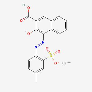 Chemical structure of Calcium 3-hydroxy-4-(4-methyl-2-sulphonatophenyl)azo-2-naphthoate