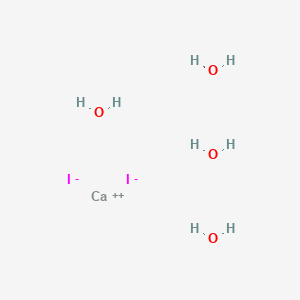 Chemical structure of Calcium iodide tetrahydrate