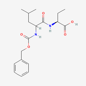 Chemical structure of Cbz-Leu-Abu-OH