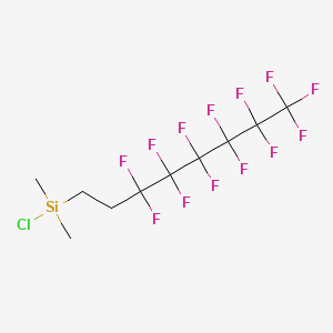 Chemical structure of 1H,1H,2H,2H-Perfluorooctyldimethylchlorosilane