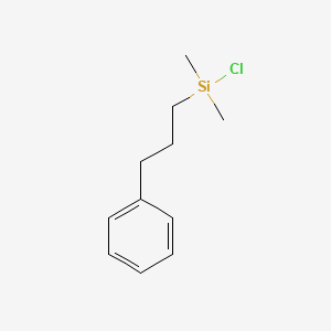 Chemical structure of Chlorodimethyl(3-phenylpropyl)silane