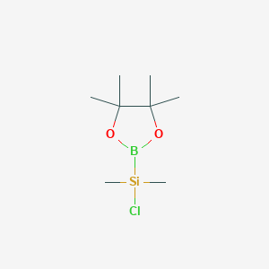 Chemical structure of Chlorodimethyl(4,4,5,5-tetramethyl-1,3,2-dioxaborolan-2-yl)silane