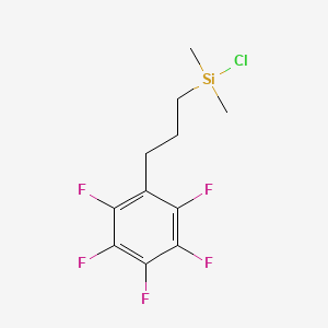 Chemical structure of Chlorodimethyl[3-(2,3,4,5,6-pentafluorophenyl)propyl]silane
