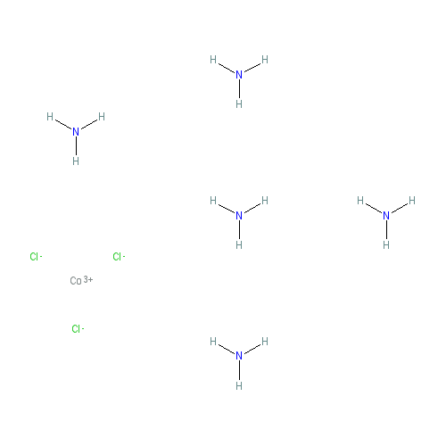 Chemical structure of Chlorpentaaminecobalt