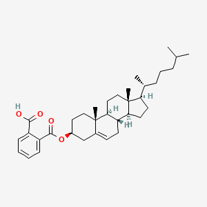 Chemical structure of Cholesterol hydrogen phthalate