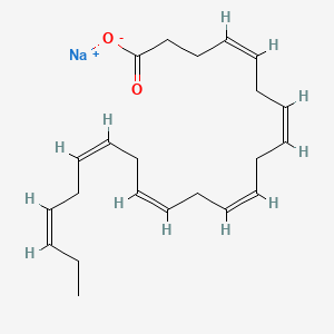 Chemical structure of cis-4,7,10,13,16,19-Docosahexaenoic acid sodium salt