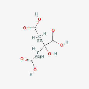 Chemical structure of Citric acid-2,4-13C2