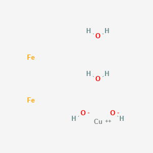 Chemical structure of Copper iron oxide (CuFe2O4)