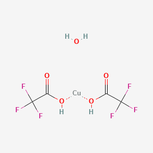 Chemical structure of Copper(II) 2,2,2-trifluoroacetate hydrate