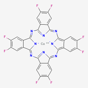 Chemical structure of Copper(II) 2,3,9,10,16,17,23,24-Octafluorophthalocyanine (purified by sublimation)