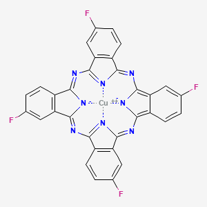 Chemical structure of Copper(II) 2,9,16,23-tetrafluorophthalocyanine