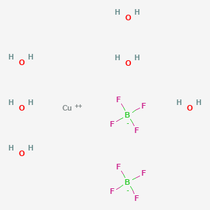 Chemical structure of Copper(II) tetrafluoroborate hexahydrate