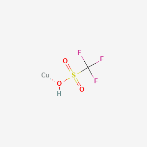 Chemical structure of Copper(II) trifluoromethanesulfonate