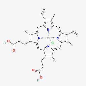 Chemical structure of Cr(III) Protoporphyrin IX Chloride