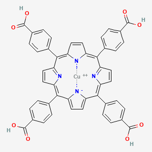 Chemical structure of CU(II) Meso-tetra(4-carboxyphenyl)porphine