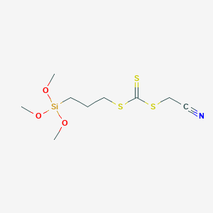Chemical structure of Cyanomethyl [3-(trimethoxysilyl)propyl] trithiocarbonate