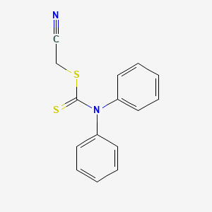 Chemical structure of Cyanomethyl diphenylcarbamodithioate