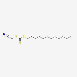 Chemical structure of Cyanomethyl Dodecyl Trithiocarbonate