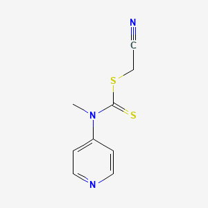 Chemical structure of Cyanomethyl methyl(4-pyridyl)carbamodithioate