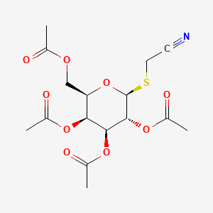 Chemical structure of Cyanomethyl2,3,4,6-tetra-O-acetyl-β-D-thiogalactopyranoside