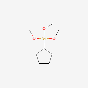 Chemical structure of Cyclopentyltrimethoxysilane